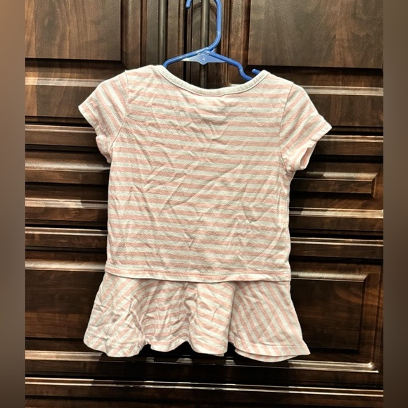 Pink Striped Heart Top size 4 KIDS - Picture 2 of 4